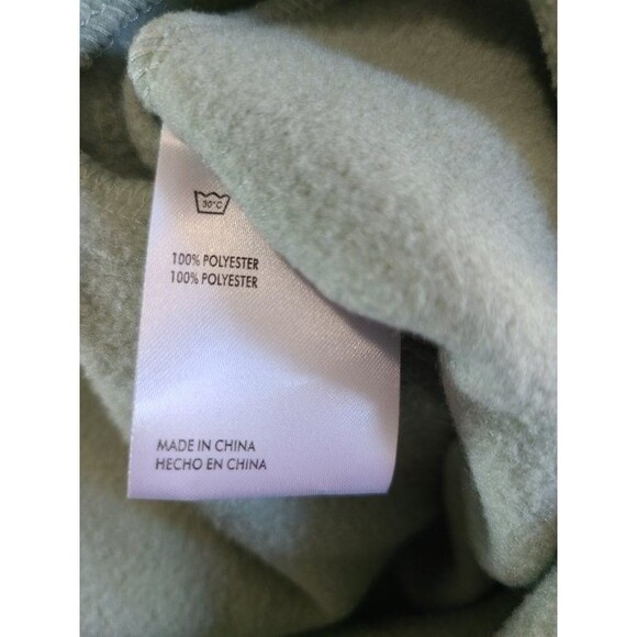 Round Two Fleece Snap Jacket M – Green Blue R2 Logo, Lightweight Pullover, NWT - Picture 5 of 9